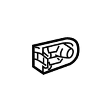 69217-02310-A0 Toyota Cover, White, Passenger Side Illustration 1 of 1
