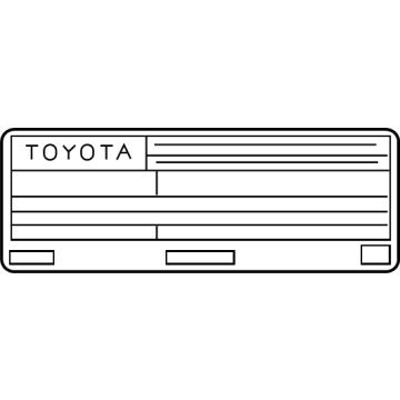 Toyota 11298-25340 Emission Label