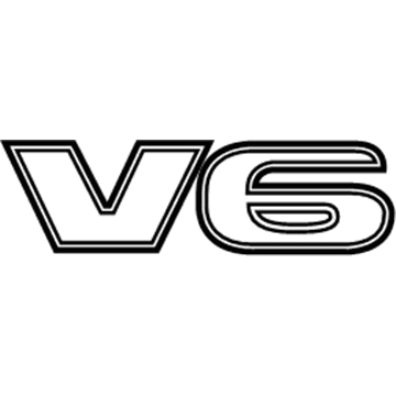 75473-04060 Toyota Nameplate, Dark Chrome, Rear Illustration 1 of 1