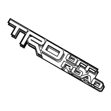 75996-0C070-A2 Toyota Decal, Rear Passenger Side Illustration 1 of 1