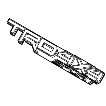 75996-04090-A0 Toyota Decal, Rear Passenger Side Illustration 1 of 1