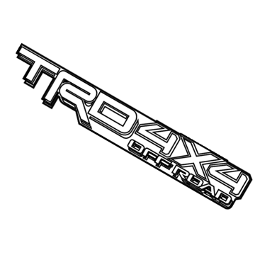 75996-0C080-A2 Toyota Decal, Rear Passenger Side Illustration 1 of 1