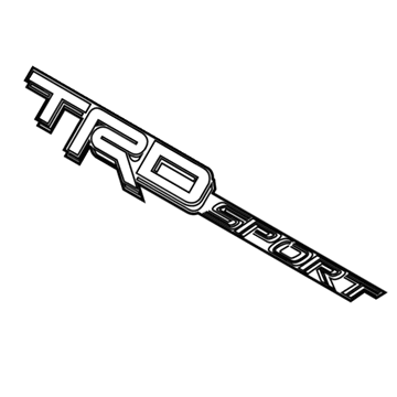 75996-04080-D0 Toyota Decal, Rear Passenger Side Illustration 1 of 1