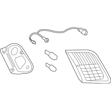 81580-06120 Toyota Backup Lamp Assembly, Passenger Side Illustration 1 of 1