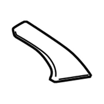 74611-06030-B0 Toyota Handle Cover, Gray, Driver Side Illustration 1 of 1