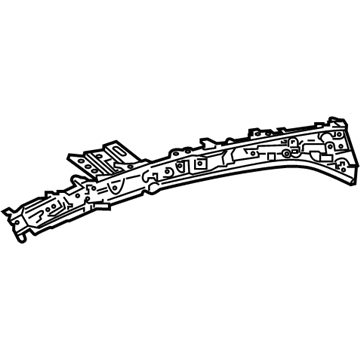 61205-06901 Toyota Inner Rail, Rear Passenger Side Illustration 1 of 1