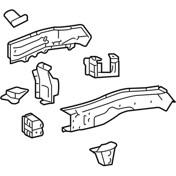 57027-33901 Toyota Rail Assembly, Passenger Side Illustration 1 of 1