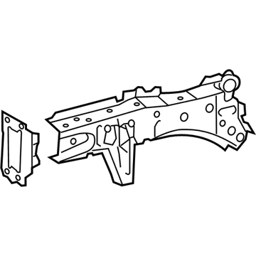 57016-74010 Toyota Inner Rail, Passenger Side Illustration 1 of 1