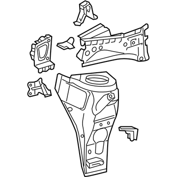 53701-74010 Toyota Apron Assembly, Passenger Side Illustration 1 of 1
