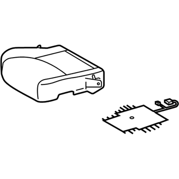 71071-48320-A0 Toyota Seat Cover, Passenger Side Illustration 1 of 1