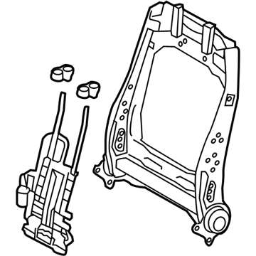 71104-06020 Toyota Seat Back Frame, Driver Side Illustration 1 of 1