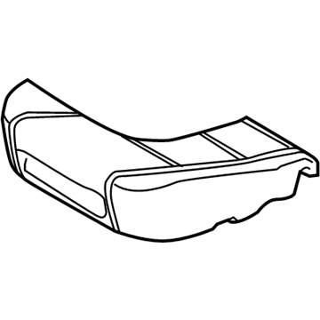71512-06350 Toyota Seat Cushion Pad, Driver Side Illustration 1 of 1
