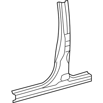 61411-0C070 Toyota Center Pillar & Rocker, Outer Passenger Side Illustration 1 of 1