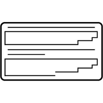 Toyota 87529-0E010 A/C Label