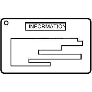 Toyota 11294-0V010 Info Label