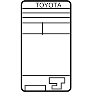Toyota 11298-38233 Emission Label