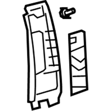 Toyota 62410-02150-B0 Upper Center Pillar Trim