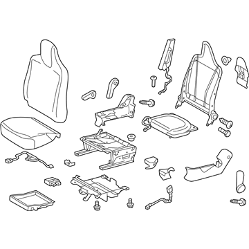 71100-74351-B0 Toyota Seat Assembly, Front Passenger Side Illustration 1 of 1