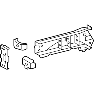57016-52080 Toyota Inner Rail, Passenger Side Illustration 1 of 1
