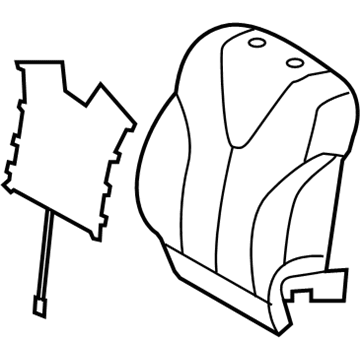 71074-06440-B1 Toyota Seat Back Cover, Gray, Driver Side Illustration 1 of 1