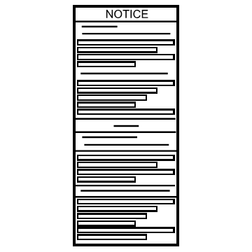 Toyota 41992-48020 Info Label
