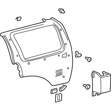 Toyota 64740-35030-E0 Quarter Trim Assembly