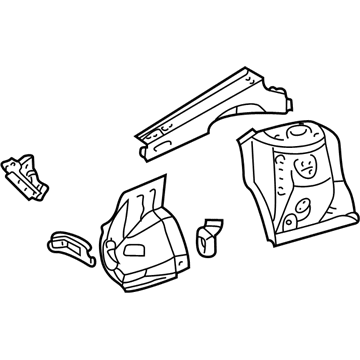 53702-52900 Toyota Apron Assembly, Driver Side Illustration 1 of 1