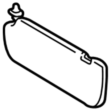 74320-02490-E0 Toyota Sunvisor, Driver Side Illustration 1 of 1