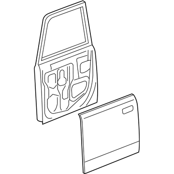 67001-52280 Toyota Door Shell, Passenger Side Illustration 1 of 1