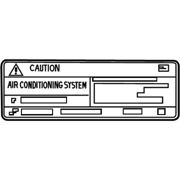 Toyota 88723-02250 A/C Label