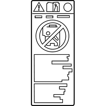 Toyota 74596-78010 Air Bag Label