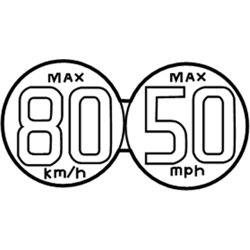 Toyota 42668-0F030 Spare Tire Label