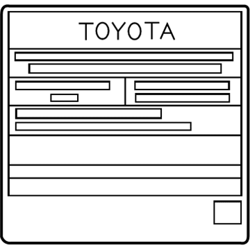 Toyota 11298-0T730 Emission Label