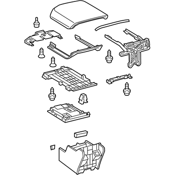 58910-0C161-C0 Toyota Center Console, Red, Rear Illustration 1 of 1