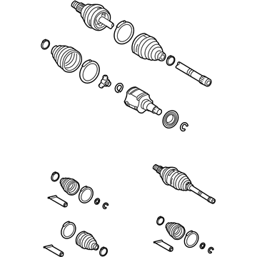 42340-48030 Toyota Axle Shaft Assembly, Rear Illustration 1 of 1