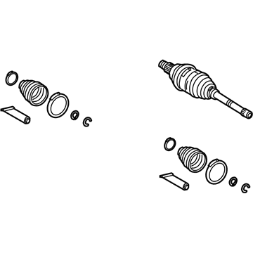 42370-49125 Toyota Outer CV Joint, Driver Side Illustration 1 of 1