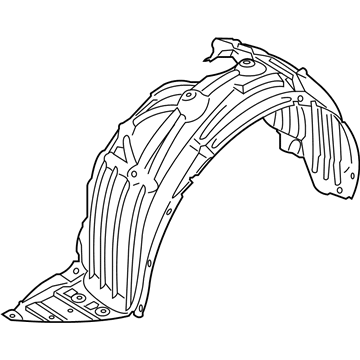 53875-WB001 Toyota Fender Liner, Passenger Side Illustration 1 of 1