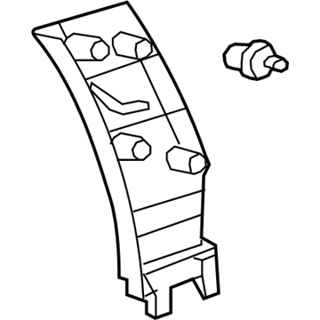 62510-0C081-C2 Toyota Upper Trim, Black, Front Passenger Side Illustration 1 of 1