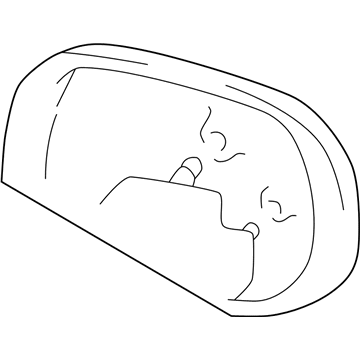 87931-1A840 Toyota Mirror Glass, Passenger Side Illustration 1 of 1