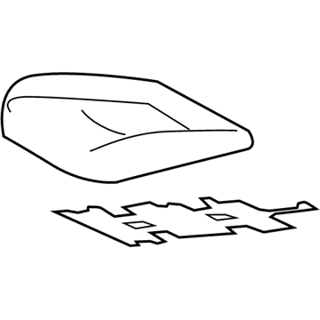 71072-0R260-A3 Toyota Cushion Cover, Beige, Driver Side Illustration 1 of 1