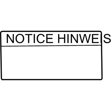Toyota 11289-50010 Caution Label