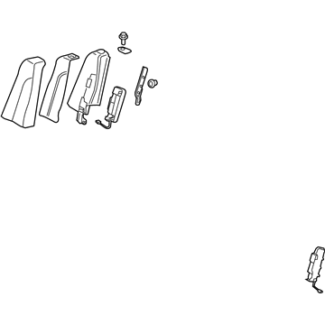 71540-06392-A1 Toyota Seat Back End, Rear Passenger Side Illustration 1 of 1