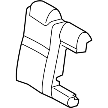 71651-06340 Toyota Seat Back Pad, Passenger Side Illustration 1 of 1
