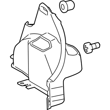 64730-0D240-C1 Toyota Wheelhouse Trim, Passenger Side Illustration 1 of 1