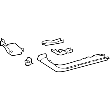 57023-02071 Toyota Rear Sidemember, Passenger Side Illustration 1 of 1