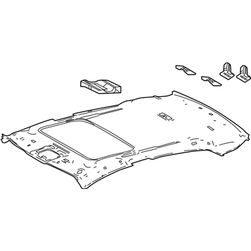 63310-33800-B0 Toyota Headliner, Gray Illustration 1 of 1