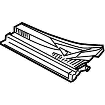 55782-52221 Toyota Cowl Grille, Driver Side Illustration 1 of 1