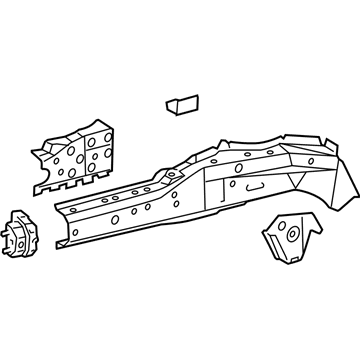 57101-02916 Toyota Rail Assembly, Passenger Side Illustration 1 of 1