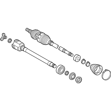 43410-06B70 Toyota Axle Assembly, Passenger Side Illustration 1 of 1