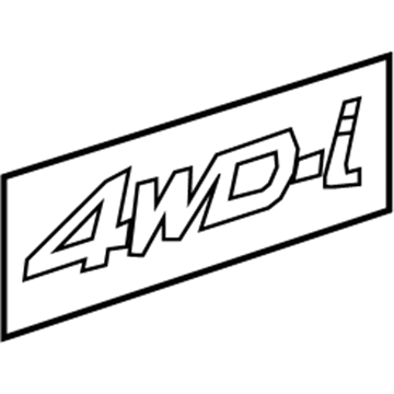 Toyota 75444-48060 Nameplate